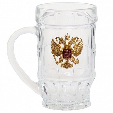 Кружка пивная "Герб России"