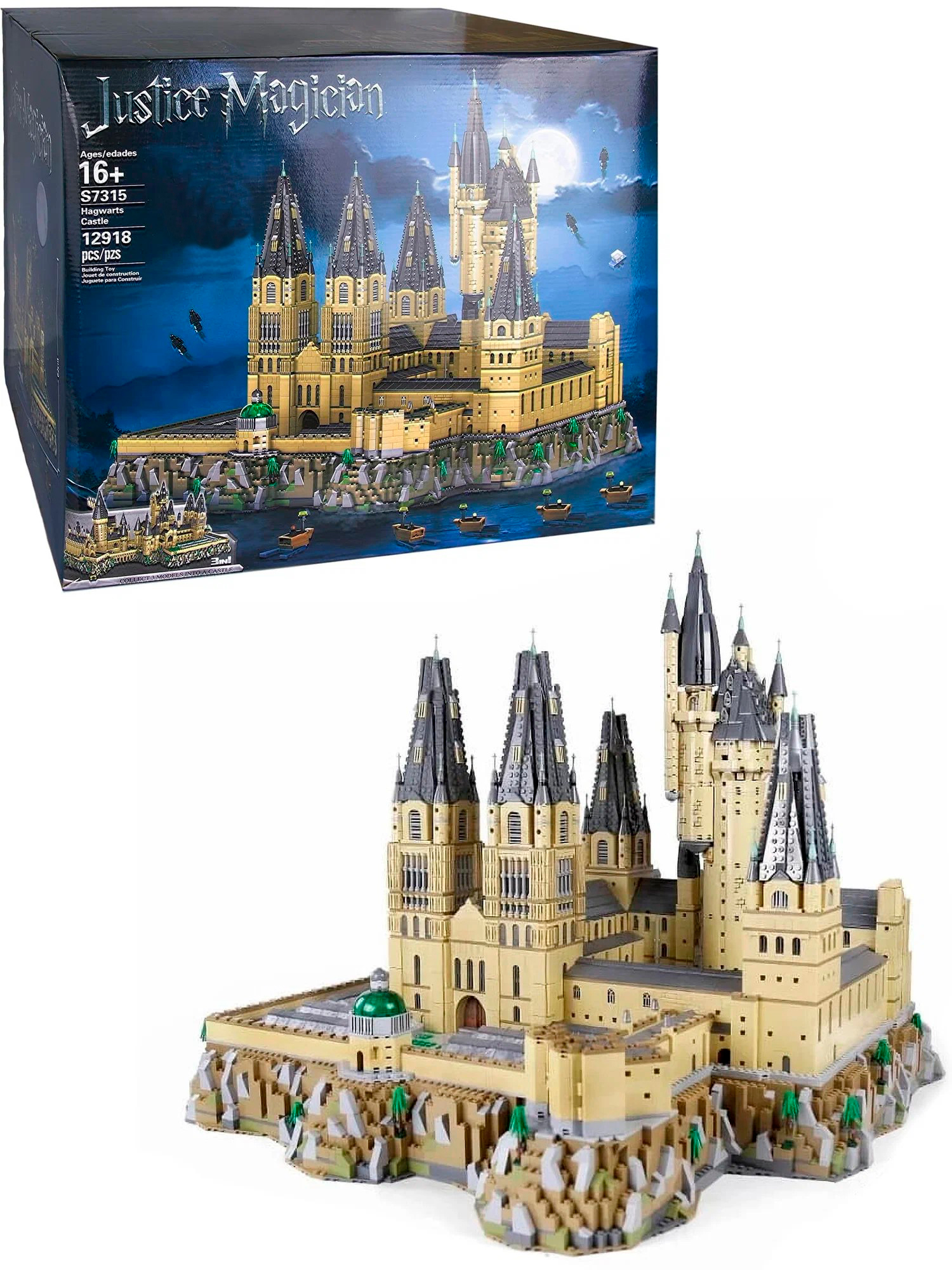 Конструктор Harry Potter «Большой замок Хогвартс» 3 в 1, 12918 деталей, от 14 лет, S7315 купить в Москве