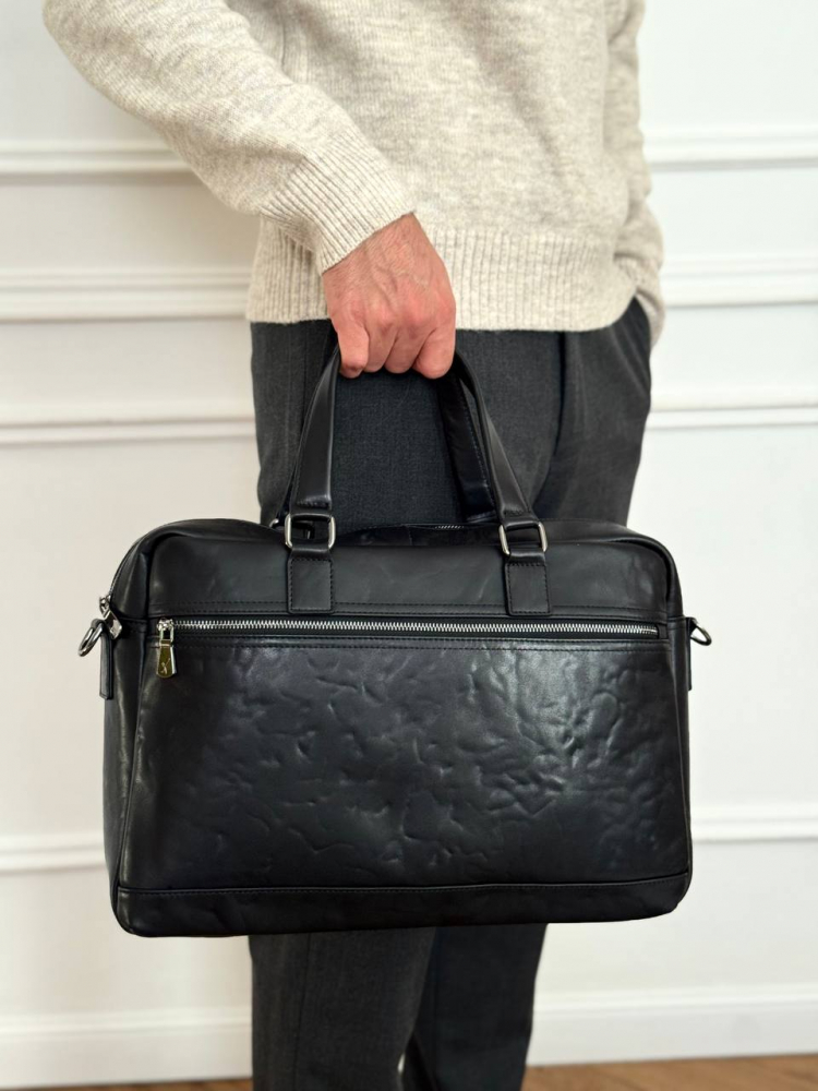 Мужская кожаная бизнес сумка арт. BS0110 BLACK купить - 7 900 руб. ХОЗЯИН БАРИН